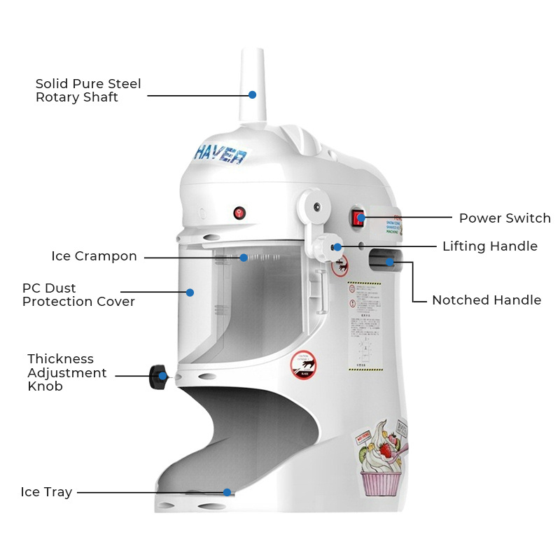 Commercial Milk Snow Flakes Ice Cream Shaver Maker Machine Snowflake Ice Shaved Making Machine Korean Kakigori Bingsu Machine