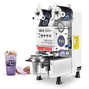 Manufacturers Direct Sales Fully Automatic Plastic Water High Speed Cup Sealer For Plastic Paper Cup boba cup sealing machine