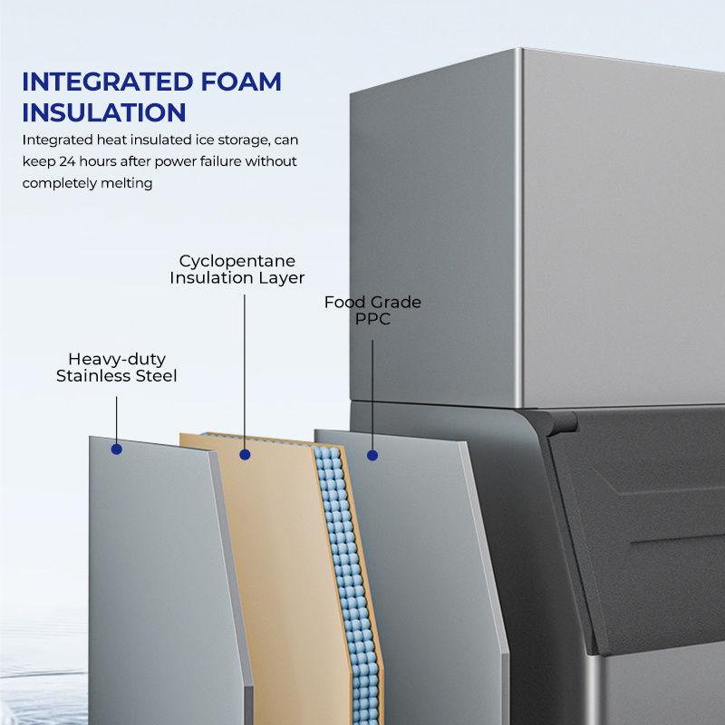 Commercial 3 Years Warranty Restaurant 300Kg/24H Ice Cube Maker Ice Making Machine