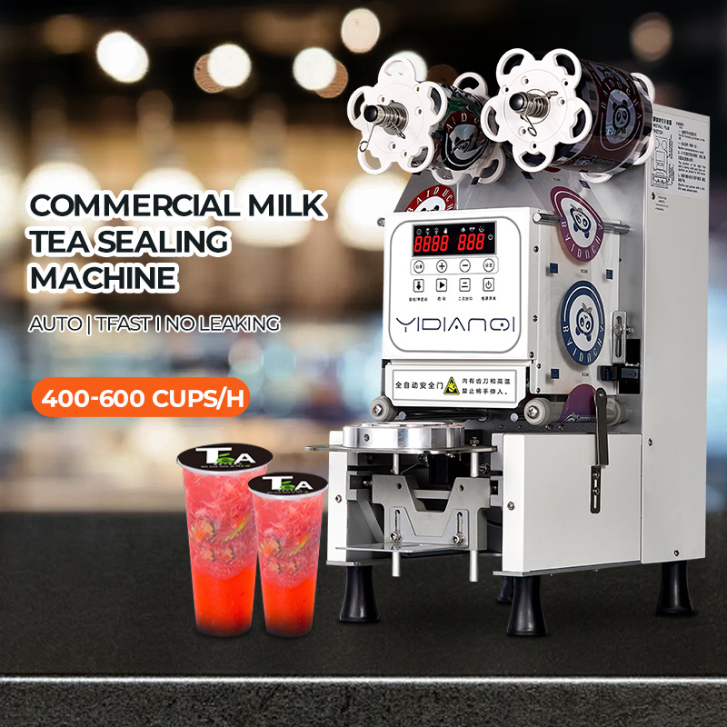 Cheap wholesale 95mm High Speed Bubble Tea Fully Automatic cup milk tea cup sealer machine boba cup sealing machine