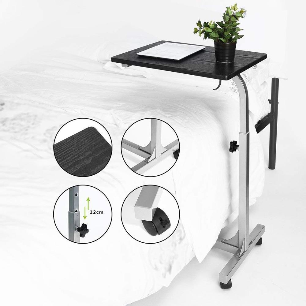 Overbed Table Medical Adjustable Portable Notebook Desk Sofa Side Table for Studying Reading Breakfast Table