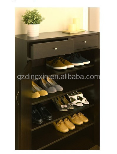 wooden shoe cabinet corner cabinet with storage shelf style shoe rack Europe design(DX-8617)