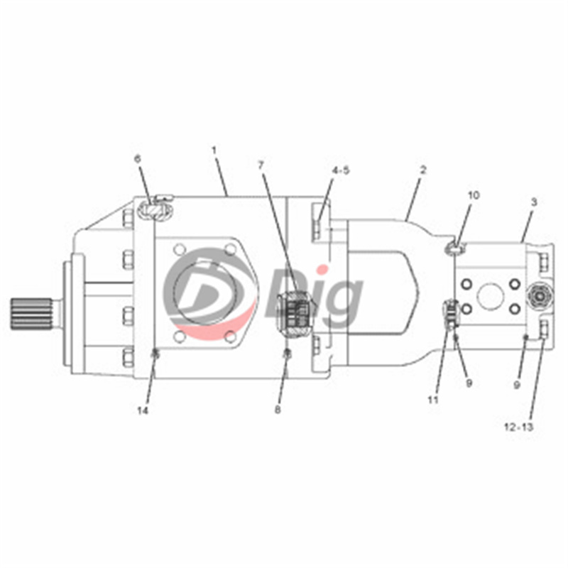 Crawler Dozer D10T Hydraulic Gear Pump 2729795 For Caterpillar 272-9795 430-8378