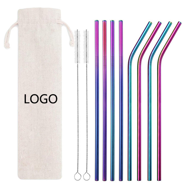 Reusable Stainless Steel Drinking Straw Portable Eco-friendly Straws Metal Drinking Straw