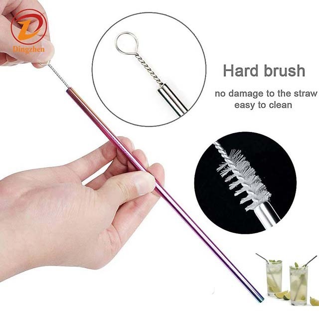 Reusable Stainless Steel Drinking Straw Portable Eco-friendly Straws Metal Drinking Straw