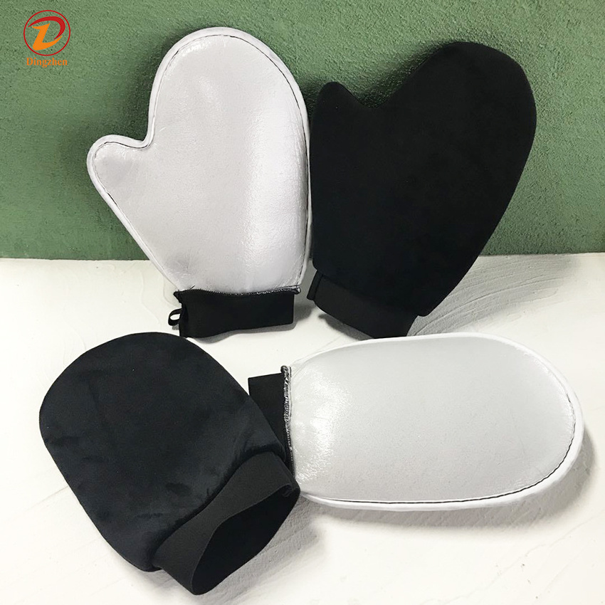 Private Label Double Side Microfiber Sunless Tanner Bronzing Tanning Applicator Gloves Accessories self Mitt tan Applicator