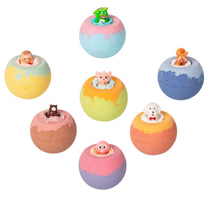 Natural and Safe Bath Bombs Gift Set for Girls & Boys Bath Bombs for Kids with Surprise Animals Toys Multicolored Bath Ball