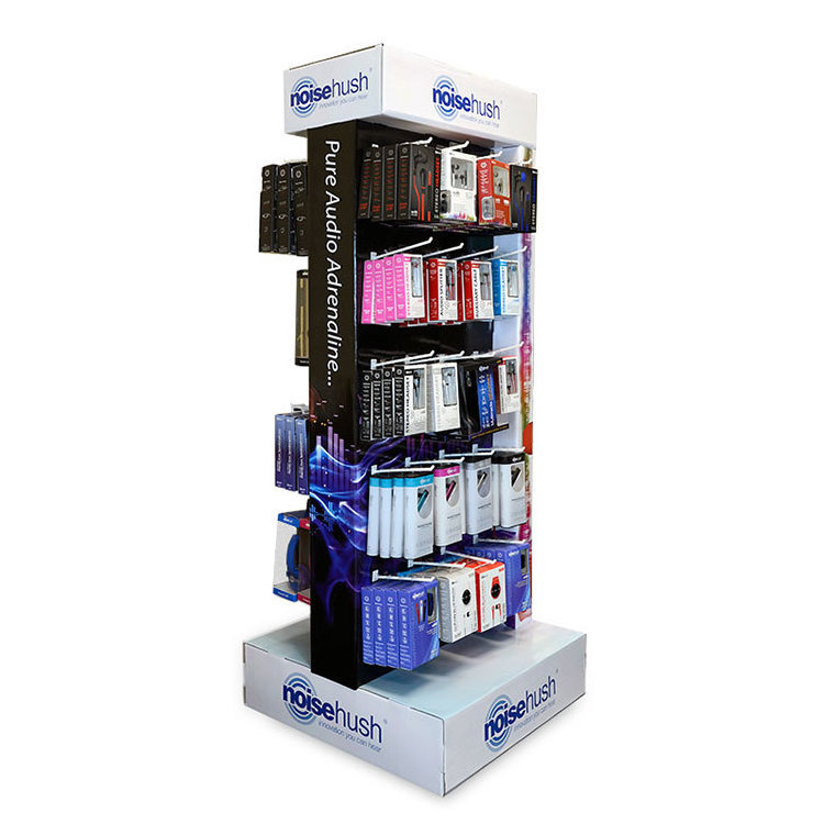 Custom Design Cardboard Display Racks Advertising Promotion Paper Floor Standing Display Stand Shelf For Merchandise Display