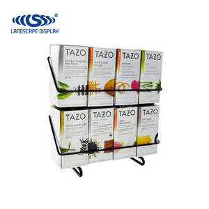 Custom made metal display rack for tea tins / tea tins rack / tea bag display stand