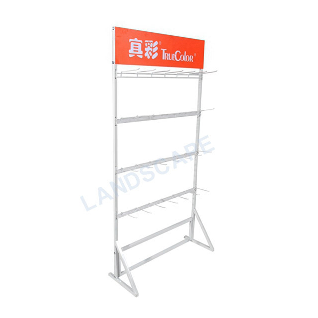 Custom made metal wire hair extension display stand/good quality floor standing metal hook display stand for barbershops