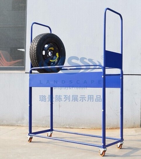 Customized tyre display rack / metal wheel display rack tyres shelves