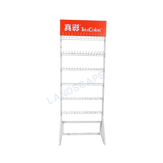 Custom made metal wire hair extension display stand/good quality floor standing metal hook display stand for barbershops