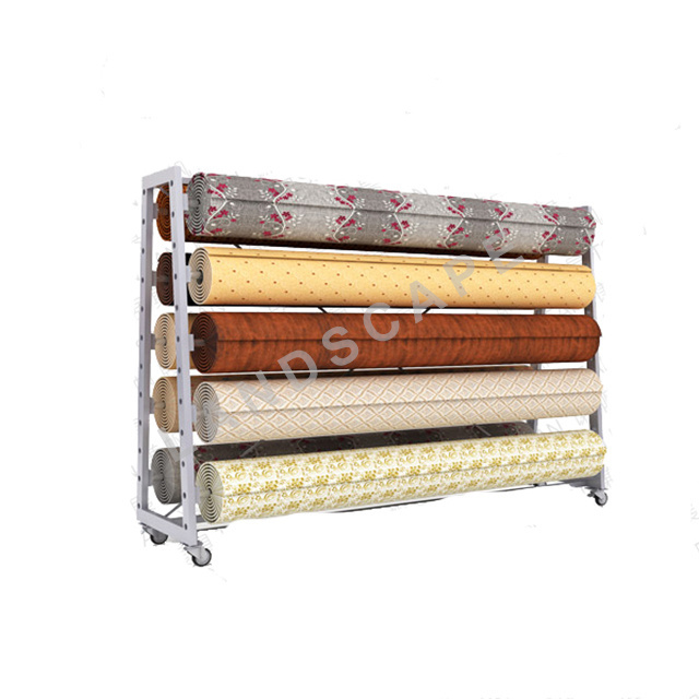 Custom made metal roll carpet display rack / carpet  display stand /carpet metal display