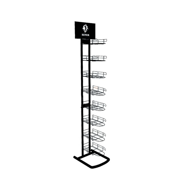 Customized Cap Display Rack Rotating Hat Display Stand Retail Store Metal Display Rack for Caps