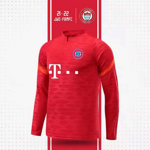 Wholesale Thailand Quality  Soccer Club Sports Tracksuit Winter Football Training Suit Men's Football Jacket Sweatsuits