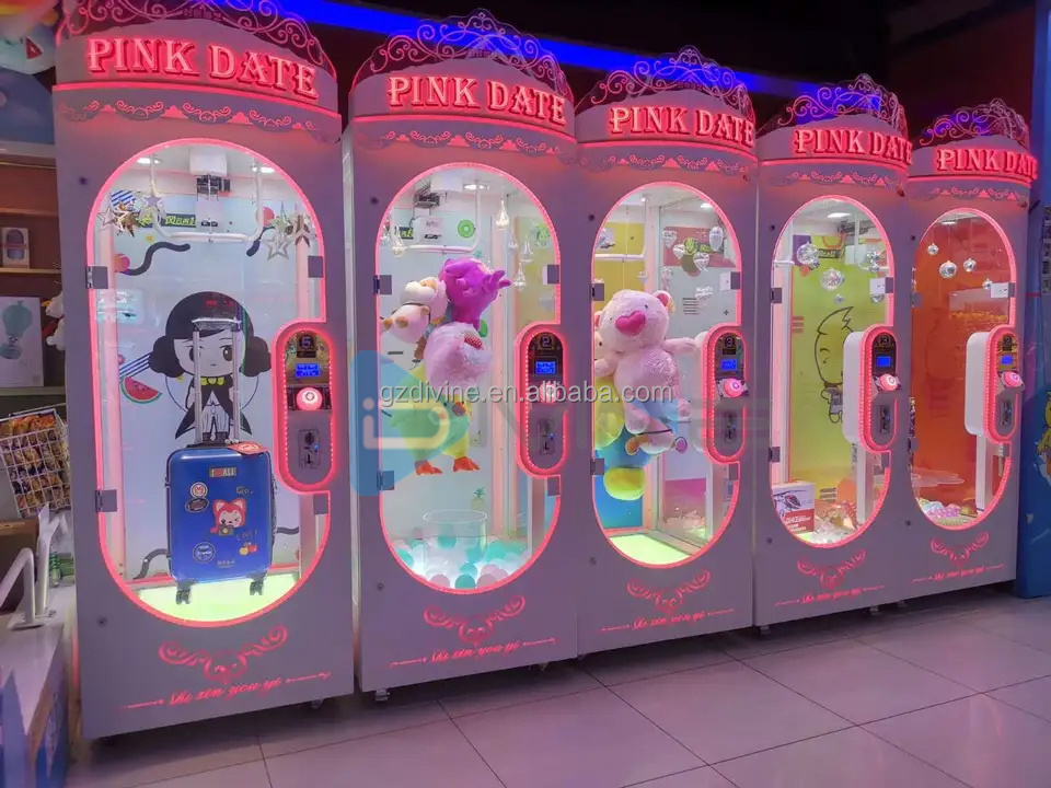 Coin Operated Arcade Game Machines Pink Date Cut Prize Toys  Vending Machine Prize Gift Machine