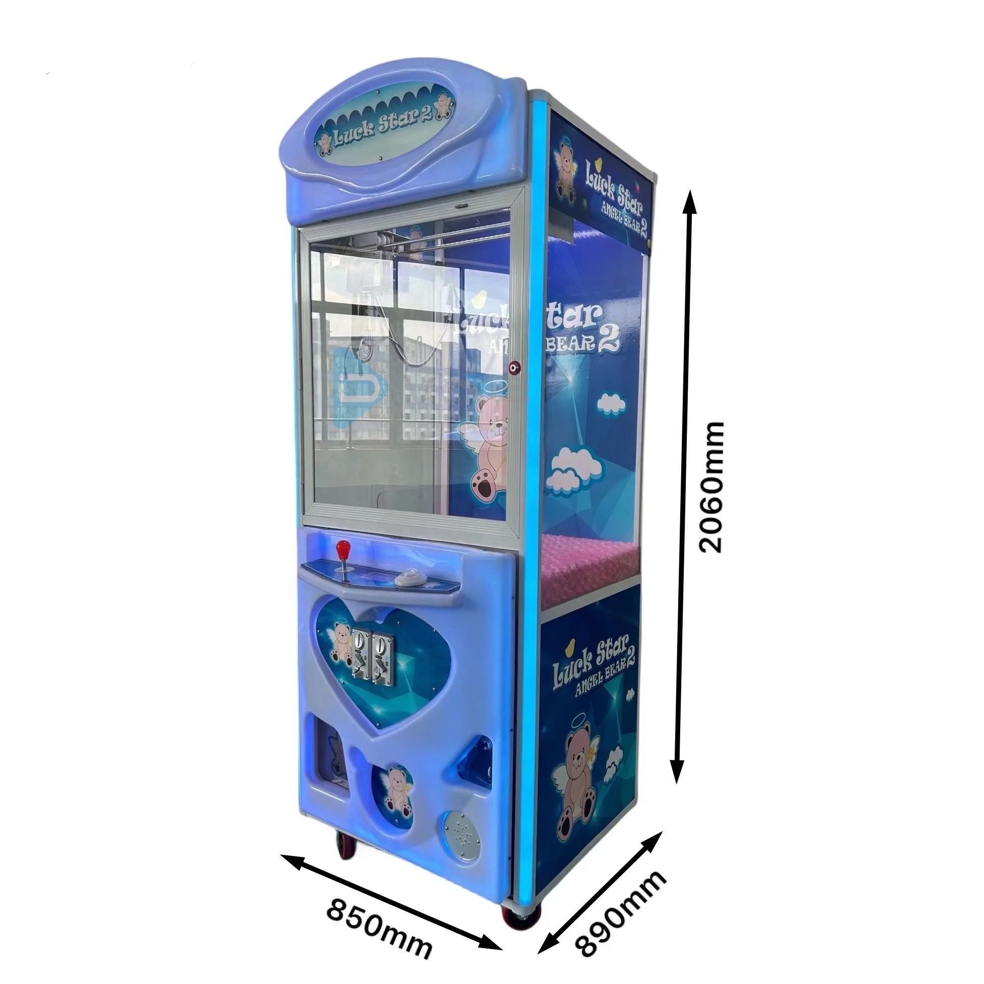 Coin Operated Prize Doll Gift Crane Game Machine Lucky Star 2 Arcade Stacker Game Toy Crane Claw Vending Machine for Sale