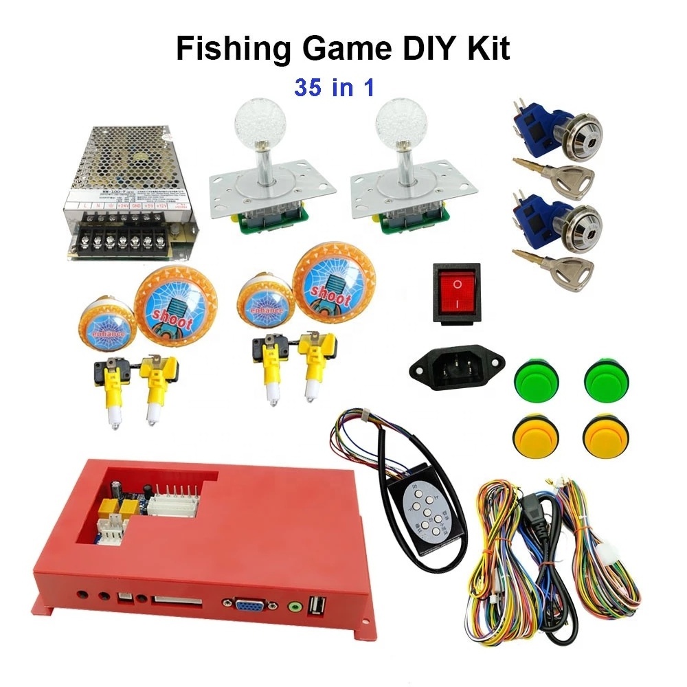 Fishing Hunter Game Machine DIY Kit 35 in 1 Game Board Amusement Games