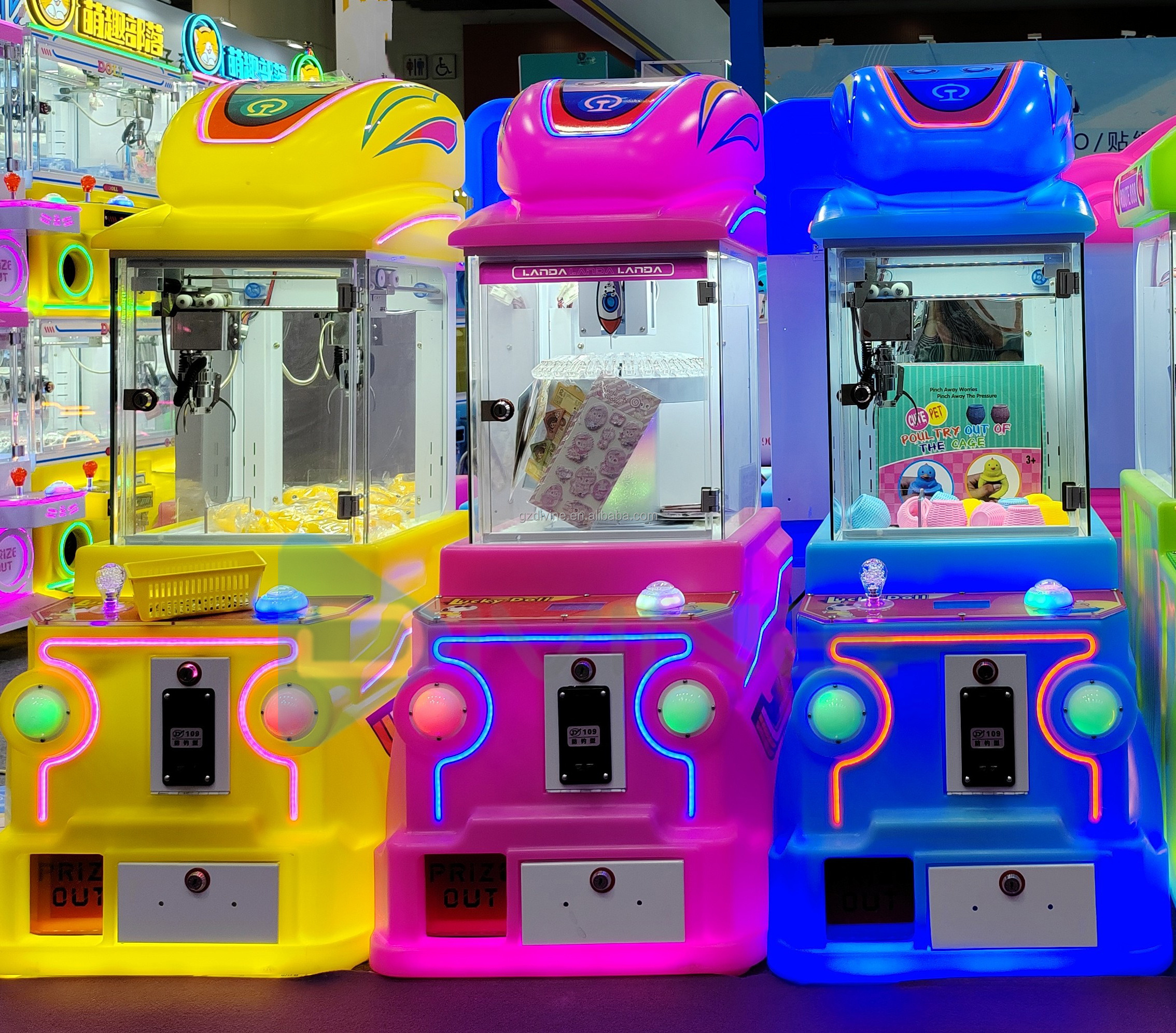 Coin Operated Arcade Luxury Toy Claw Crane  Machine Kids Crane Vending Machine  Mini Claw Machine