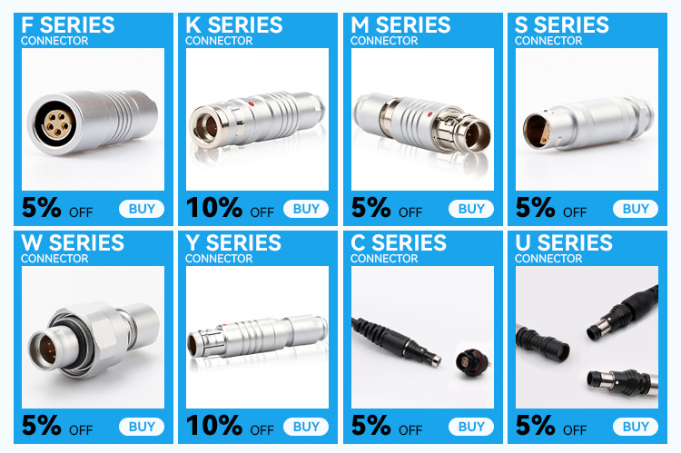 OEM  0B 1B 2B 3B 4B 2 3 4 5 6 716 18 19 26 30 40 pin FGG small connector metal circular Push-Pull connectors