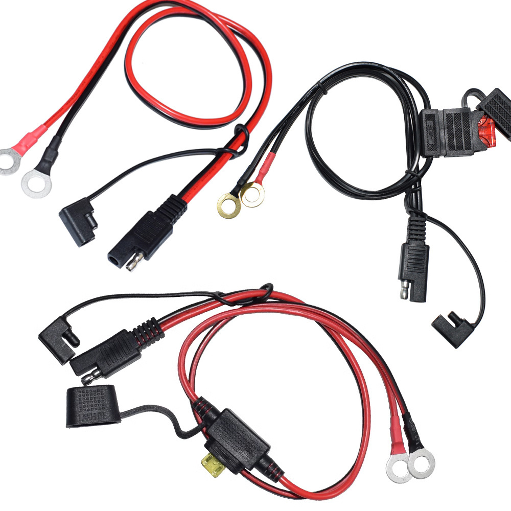 Custom Wiring Harness Solution Power Cable 2pin Sae Quick Disconnect Connector Plug 12v Fused Battery Charging Power Extension