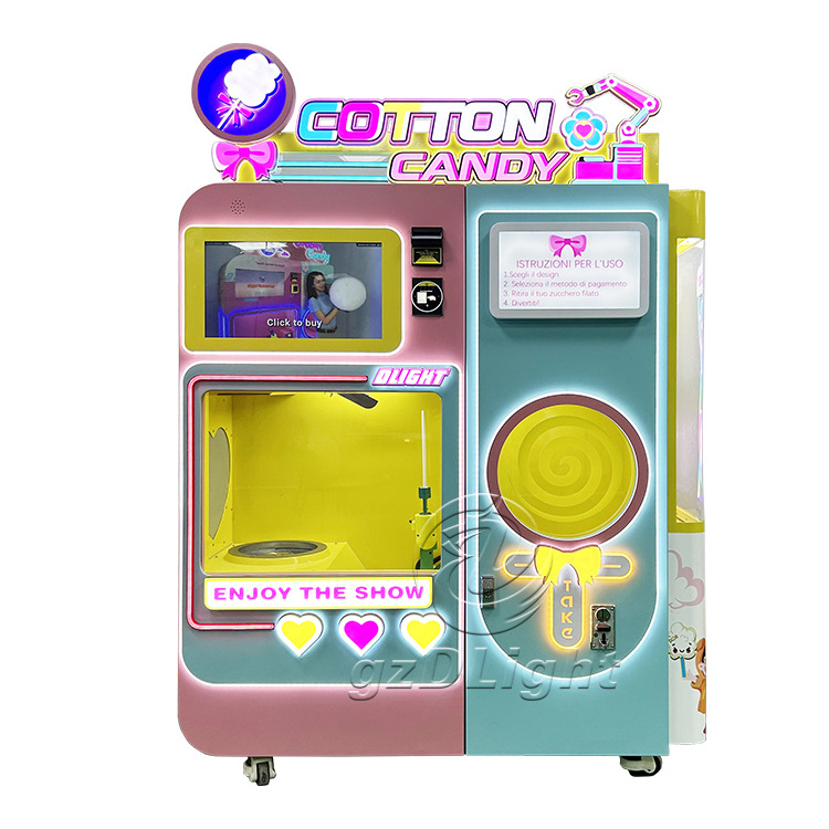 Automatic Cotton Candy Vending Machine Candy Floss Machine For Kids