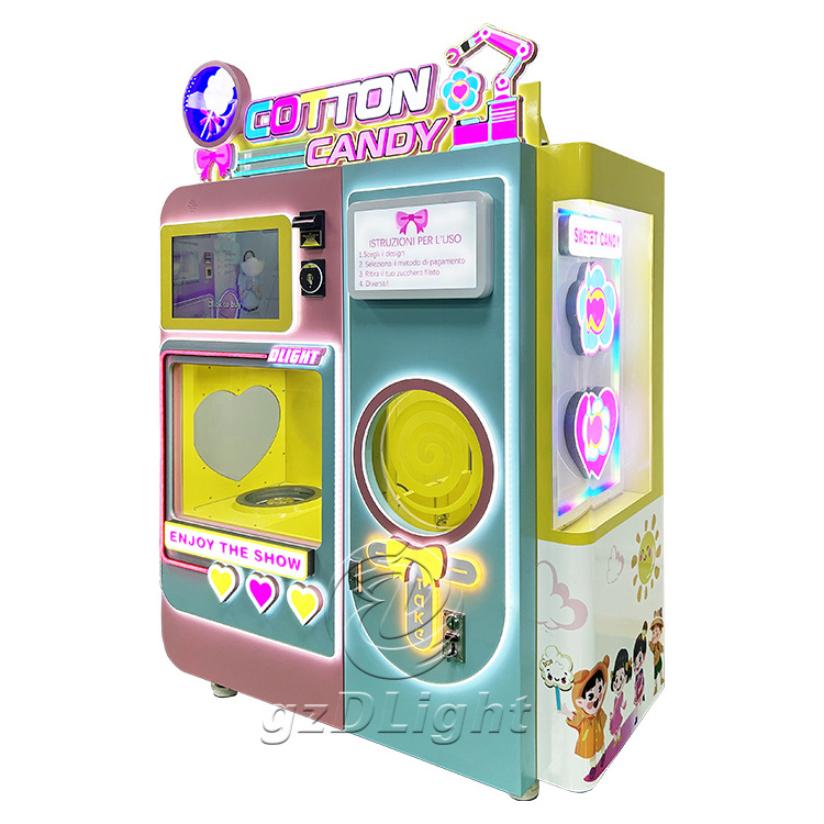 Automatic Cotton Candy Vending Machine Candy Floss Machine For Kids