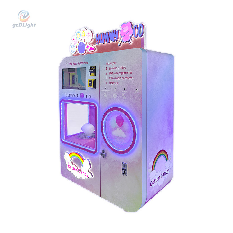 Latest Luxury Magic vending machines for cotton candy Factory Maker Candy Cotton Floss Flower Vending Machine Electric