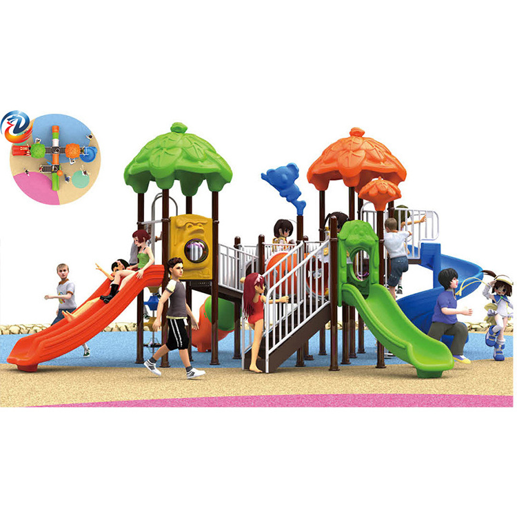 2022 NEW Arrivals Cheap Price Wooden  Outdoor Playground Swing Set With Plastic Slide