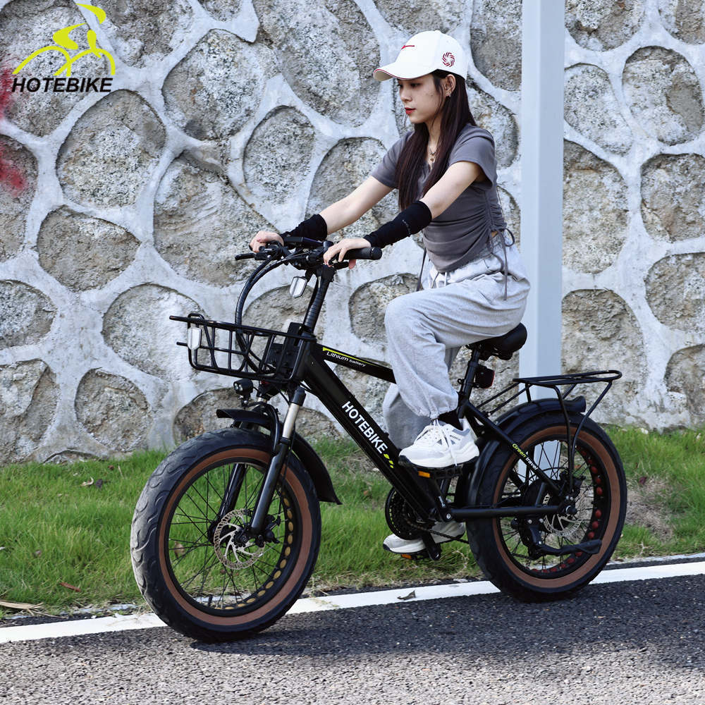 Fat Tire Electric Bike Moped 20 Inch Fat Tire 500W 48V 12AH Aluminum Alloy Frame of Electric Bike Adult electric motocross bike