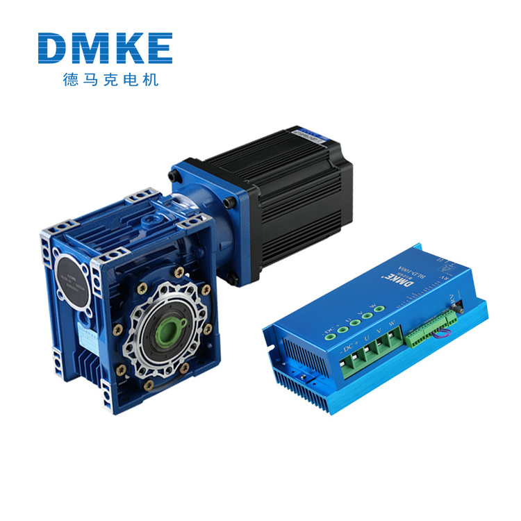 DMKE 12v 36v 48v 72v 1000w bruless dc motor 600w 1kw 1.5kw 2kw 110mm 20-267r/min bldc worm nmrv gear motor