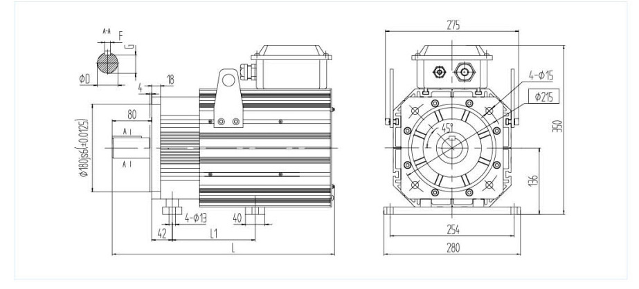 3Kw 8KW 12Kw 10Kw 20KW 30KW 4 Pole Pmsm Three Phase Permanent Magnet Synchronous Motor