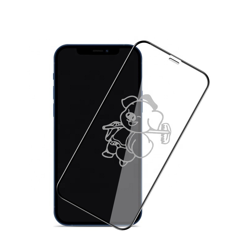 China Manufacturer anti-scratch on off logo Tempered glass for iphone 12 invisible logo screen protector