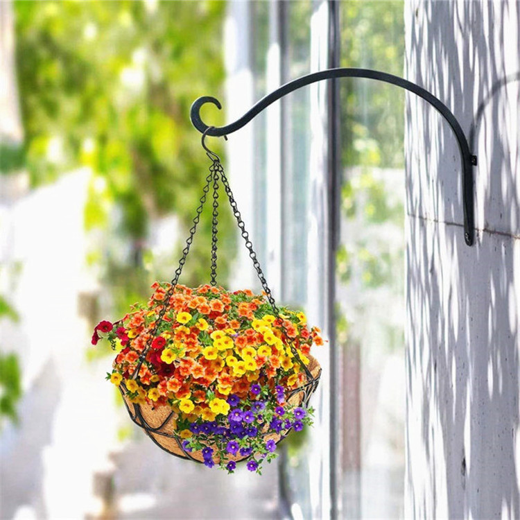 Plastic Hanging Baskets For Plants Basket In Pots 10 Planter Plant Hangers Black Drip Pan 12 Inches Straw