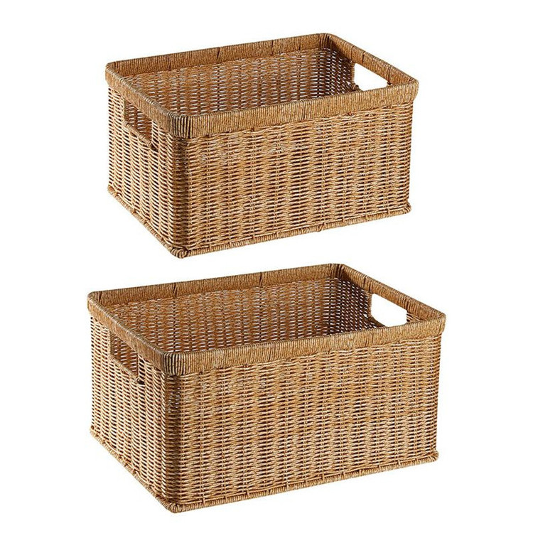 Vegetable Garden Basket Willow Rattan Tall Wicker Storage Decorating 6