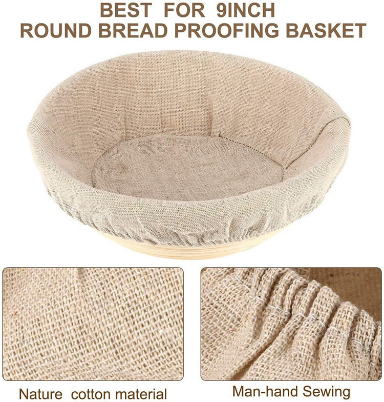 Benetton Proofing Basket 23Cm Oval Bread Baskets From Rattan Round Shaped Dough Pastry Liner Baking Utensils