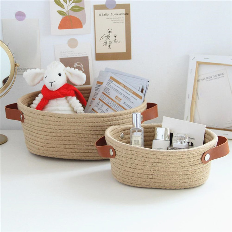 Rope Baskets Laundry Fox Closing Basket Woven Grass With Compartment Under Bench Storage Macrame Fruits manufactured