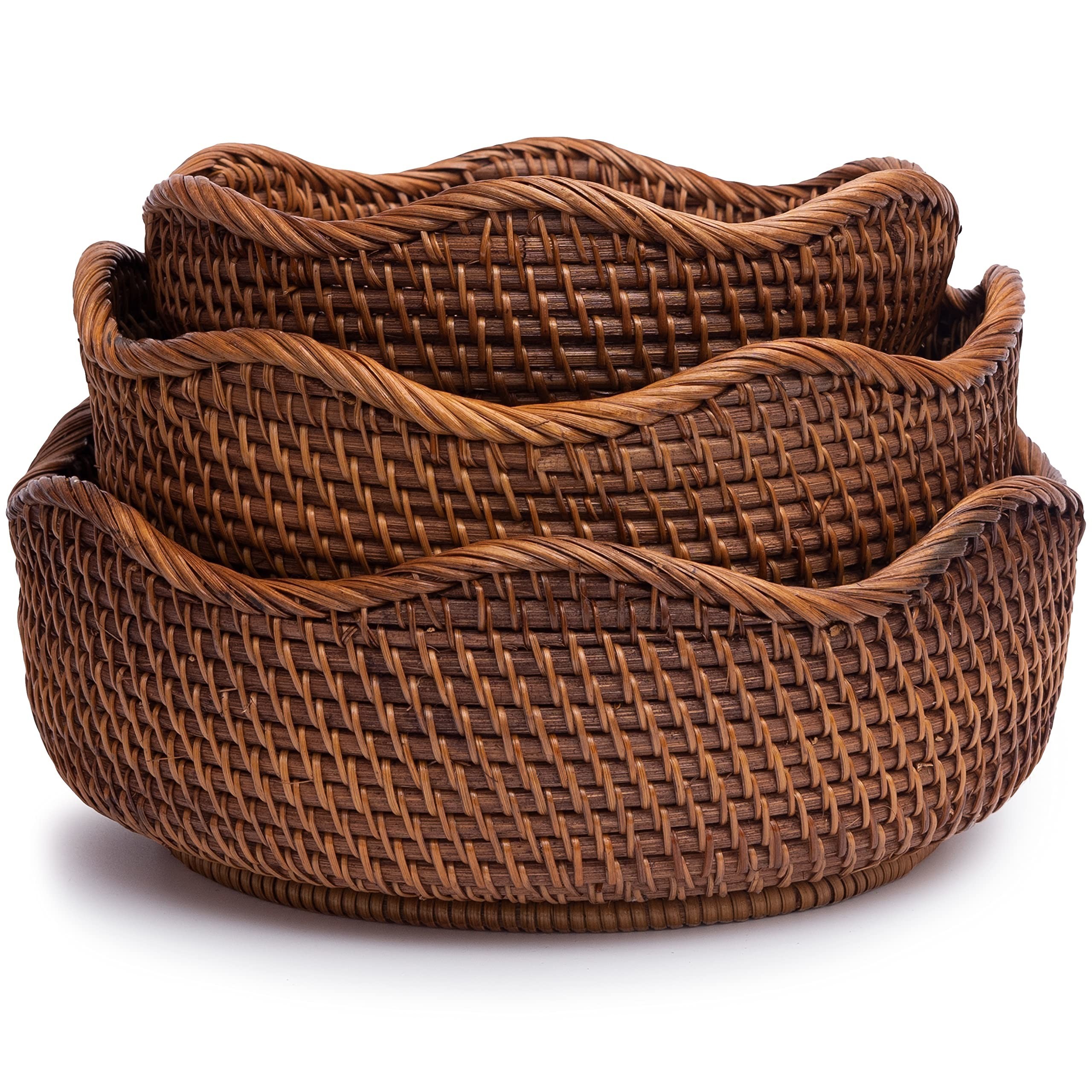 Cheap Wicker Baskets With Lid Lace Woven Basket Mini foldable Storage Foldable Cooler Unicorn Wall Mount Bamboo Base