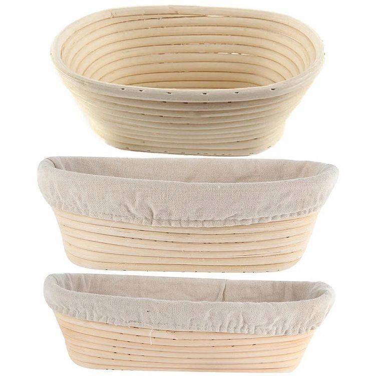 Danish Dough Whisks French Bread Mass Proofing Baskets Round Benetton Basket Baneton Banneton 25Cm Scrapper Cotton Linen