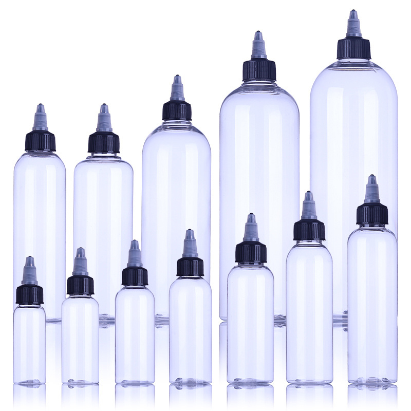 1 2OZ 3OZ 4OZ  5OZ 6   8OZ 9OZ 10OZ 16OZ  glue plastic bottle with yorker dispensing dropper cap PET transparent plastic bottle