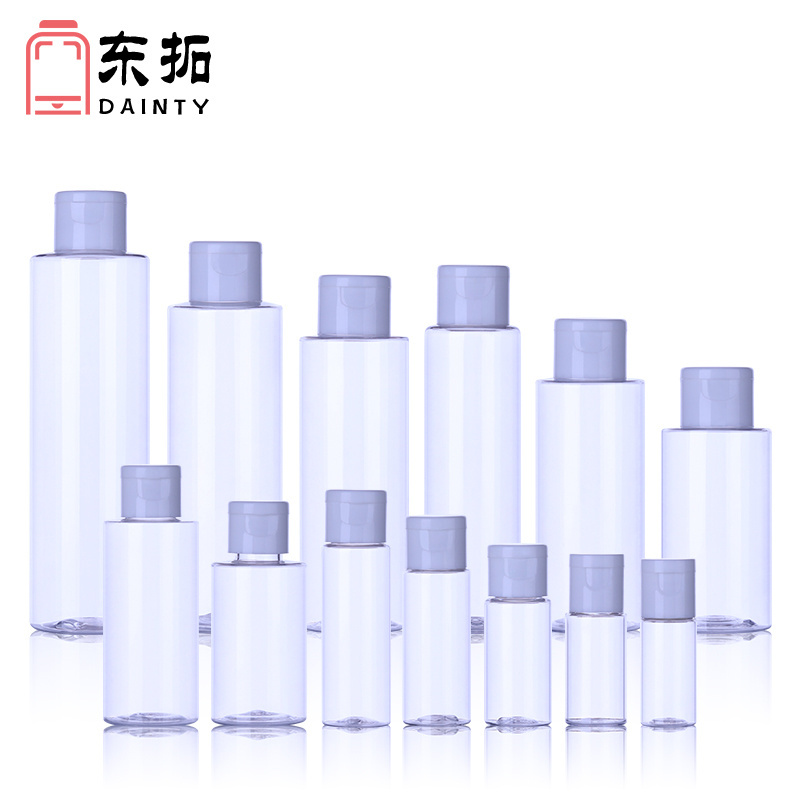 20ml 25ml 30ml 50ml 60ml 80ml 100ml 120ml 150ml 200ml round shape transparent squeeze plastic bottle