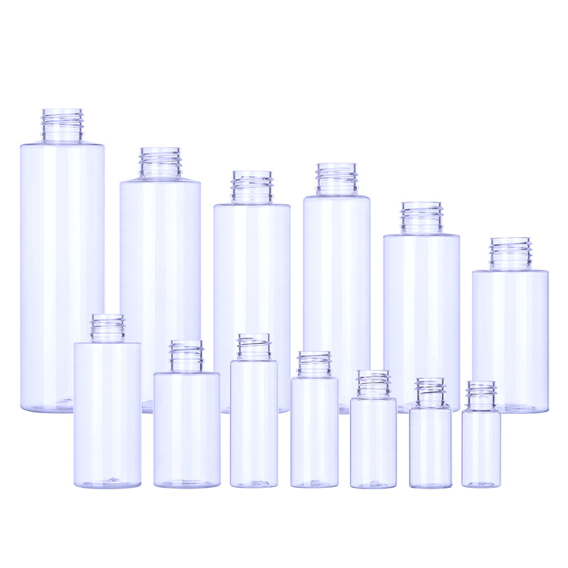 20ml 25ml 30ml 50ml 60ml 80ml 100ml 120ml 150ml 200ml round shape transparent squeeze plastic bottle