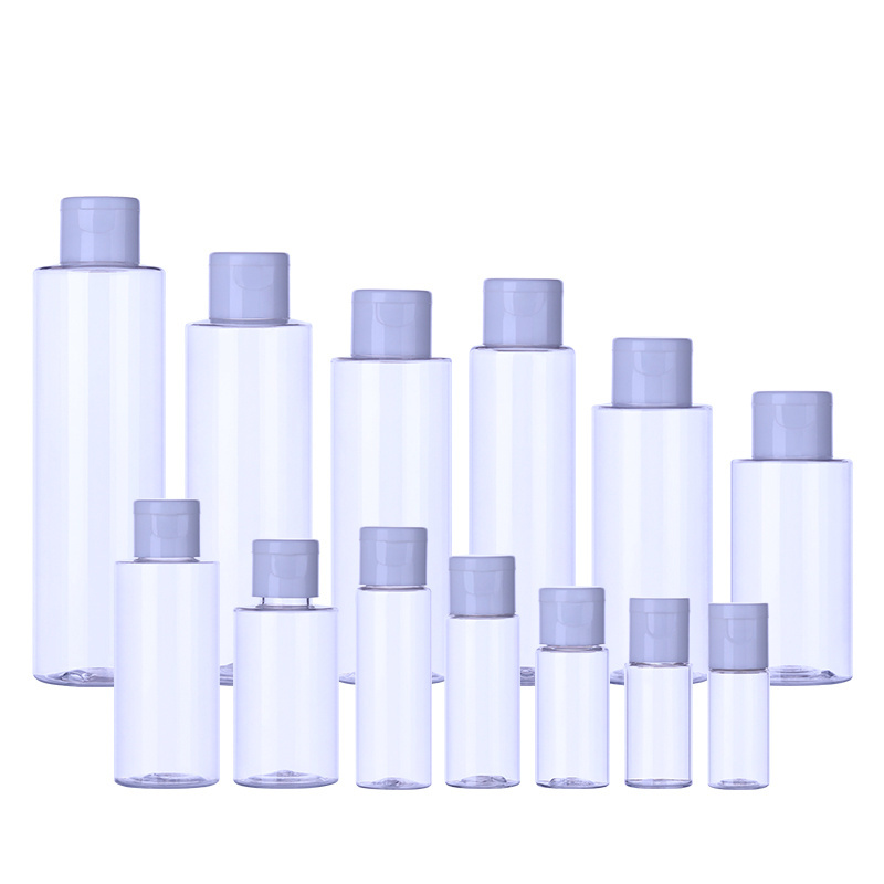 20ml 25ml 30ml 50ml 60ml 80ml 100ml 120ml 150ml 200ml round shape transparent squeeze plastic bottle