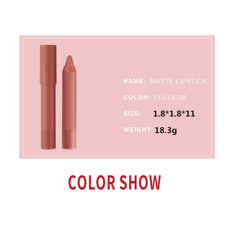 Matte Base Waterproof Lipstick Pen Matte Vegan Lipstick Long Lasting Lapiz Labial