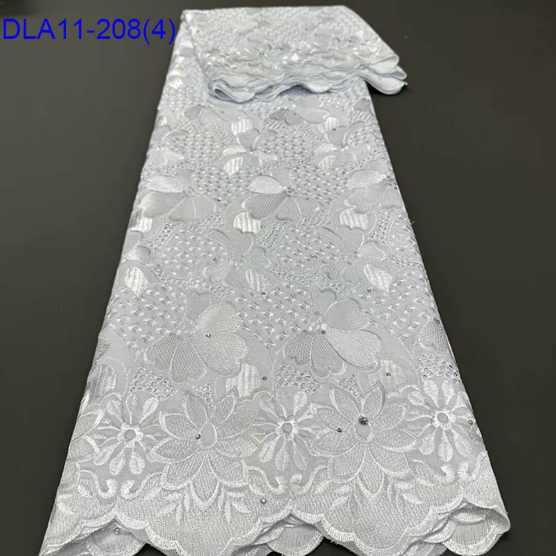 High quality African swiss lace fabrics soft swiss cotton voile lace fabric embroidery cotton lace