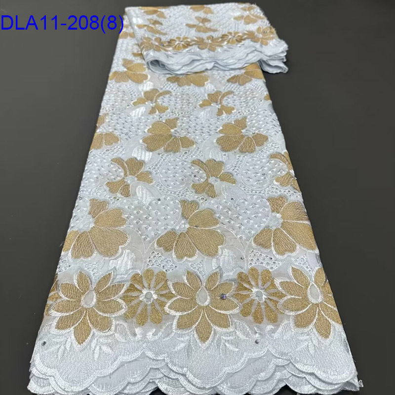 High quality African swiss lace fabrics soft swiss cotton voile lace fabric embroidery cotton lace