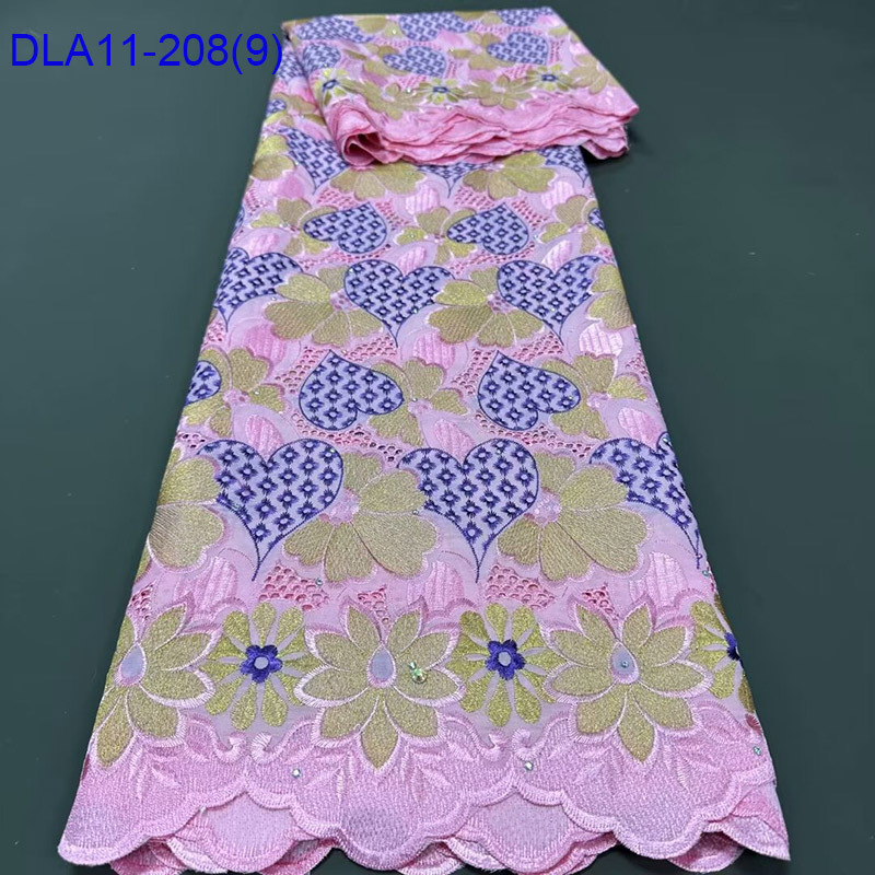 High quality African swiss lace fabrics soft swiss cotton voile lace fabric embroidery cotton lace