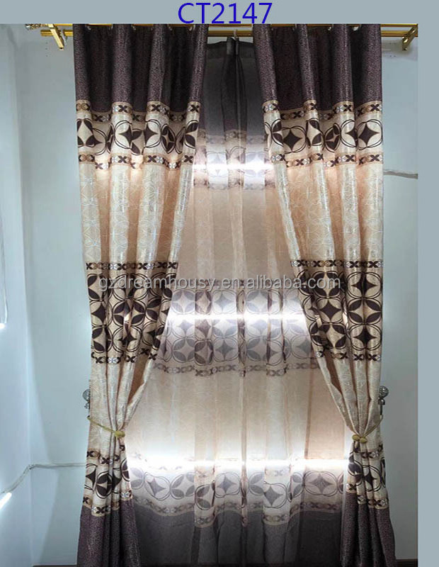 New Design Curtain fabric Grommets bedroom curtain european style living curtain