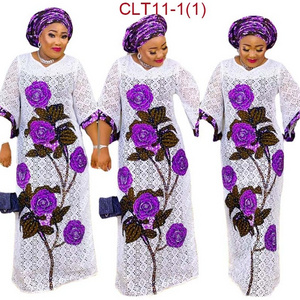 African Lace Dresses For Women Printed Plus size women's clothing free size Abayas Dashiki Kaftan