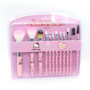 Wholesale Fancy Professional Make up Brush Custom Eyeshadow Brush Make Set Pink Yellow Make up Brush Set up Hello Kitty